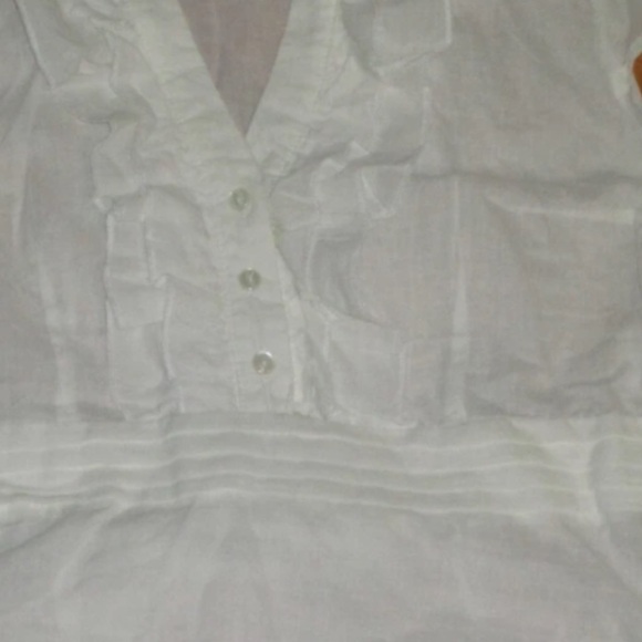 Body Central White Ruffled Blouse - Picture 5 of 7